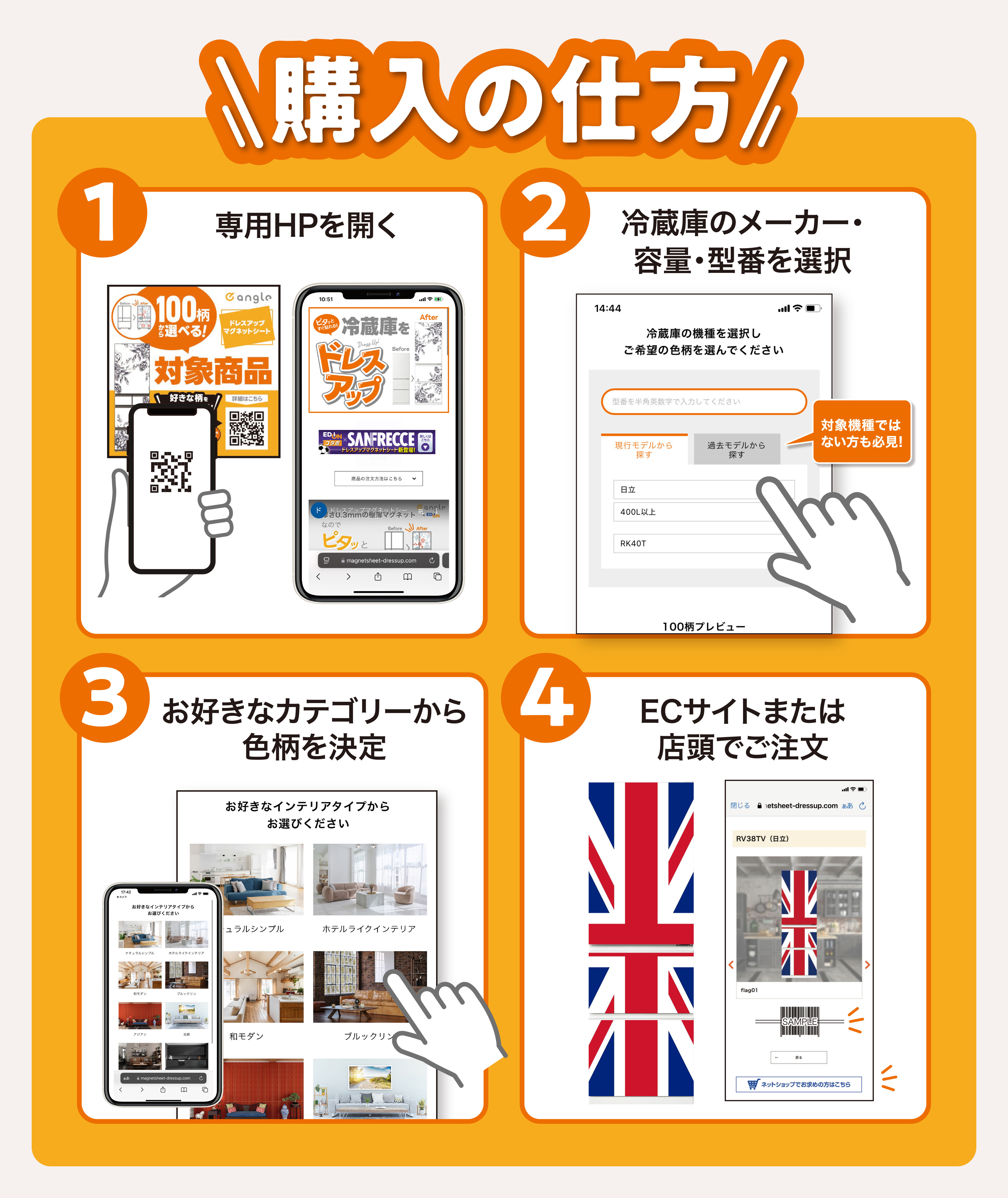 エディオンオリジナル 冷蔵庫マグネットシート